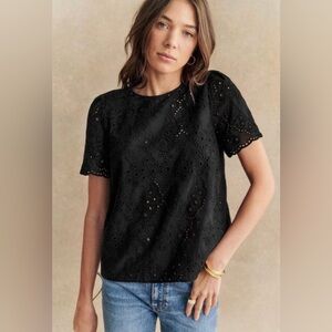 Sezane Black Annabelle Blouse